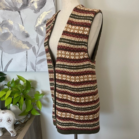 Vintage Sweater Vest Fair Isle Grandpa Cottage Indie Academia‎ Granola Cabincore - Picture 3 of 10